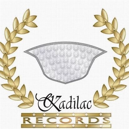 Logo temprano: Kadilac Records con laureles dorados